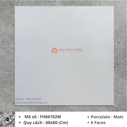 Gạch ốp lát 60x60 Hoàng Gia FH66102M Porcelain men Matt