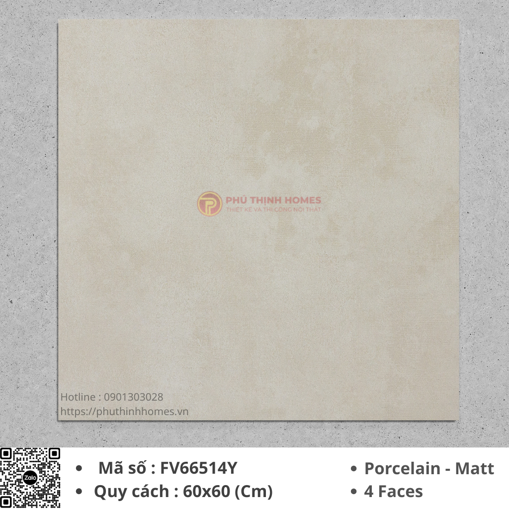 Gạch ốp lát 60x60 Việt Ý FV66514Y Porcelain men Matt