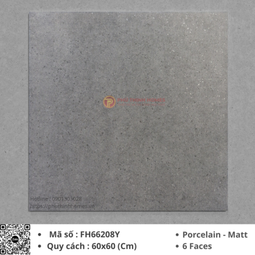 Gạch ốp lát 60x60 Hoàng Gia FH66208Y Porcelain men Matt
