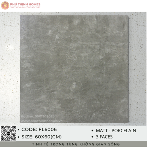 Gạch ốp lát 60x60 Hoàng Gia FL6006 Porcelain men Matt