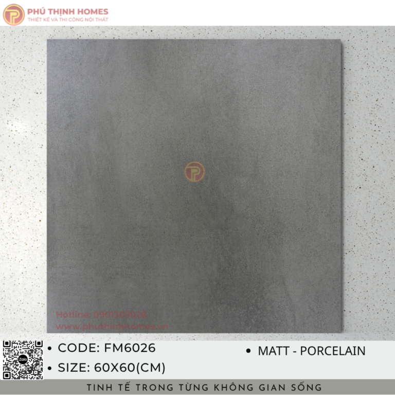 Gạch ốp lát 60x60 Hoàng Gia FM6026 Porcelain men Matt