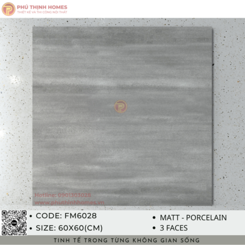 Gạch ốp lát 60x60 Hoàng Gia FM6028 Porcelain men Matt
