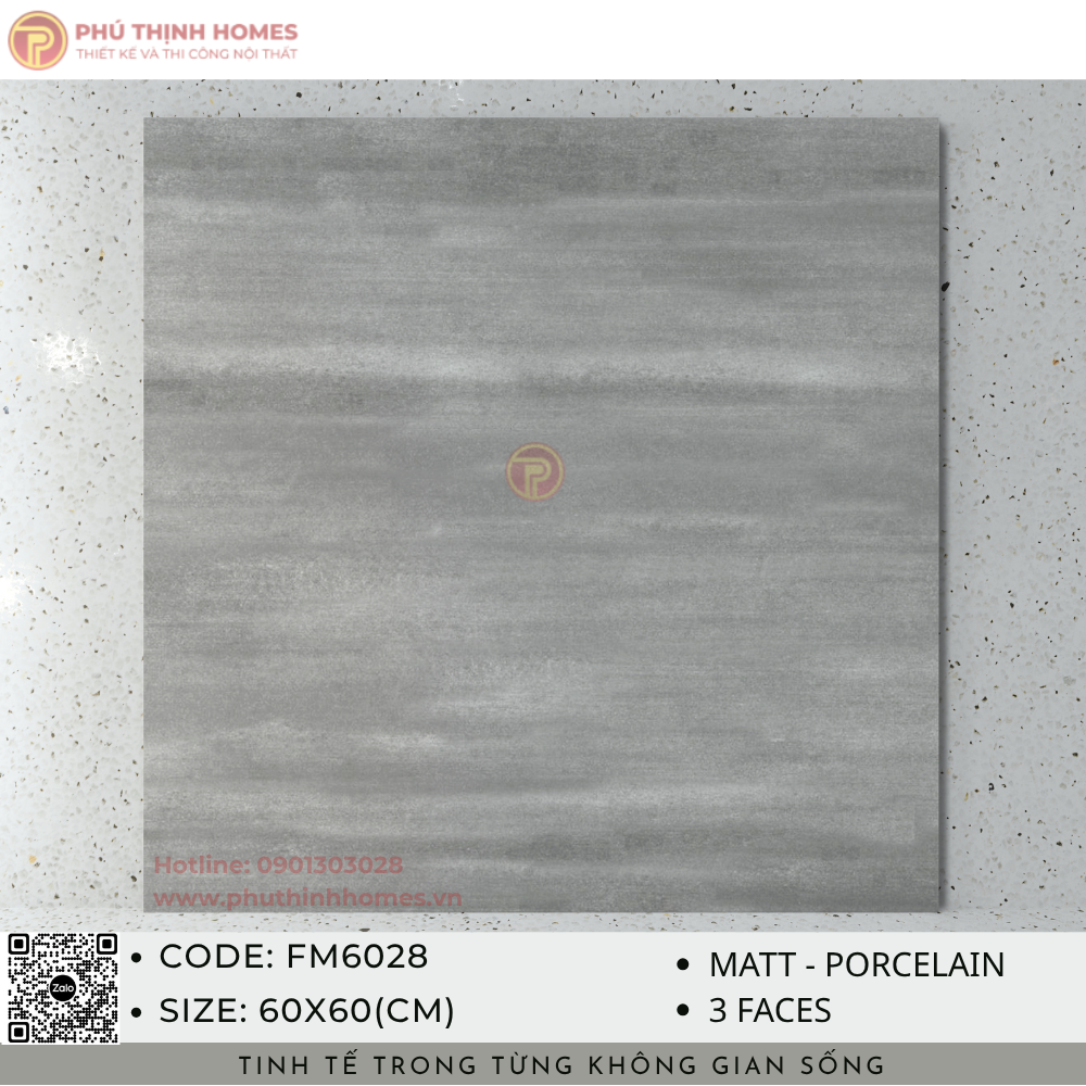 Gạch ốp lát 60x60 Hoàng Gia FM6028 Porcelain men Matt