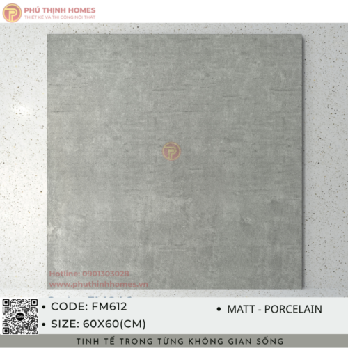 Gạch ốp lát 60x60 Hoàng Gia FM612 Porcelain men Matt
