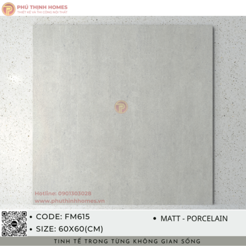 Gạch ốp lát 60x60 Hoàng Gia FM615 Porcelain men Matt
