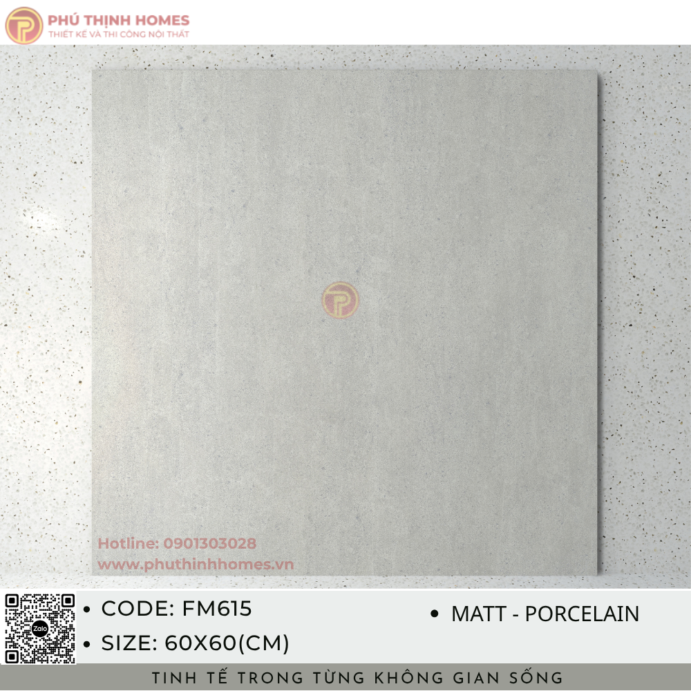 Gạch ốp lát 60x60 Hoàng Gia FM615 Porcelain men Matt
