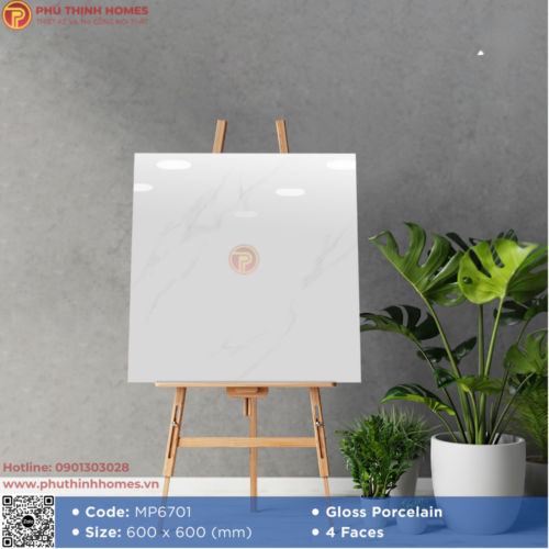 Gạch 60x60 Mikado MP6701 bề mặt Bóng